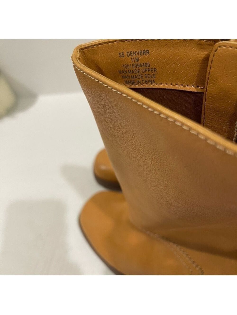Women’s Sun Stone Brown Faux Leather Heel Boots Size 11 US! - Picture 4 of 8